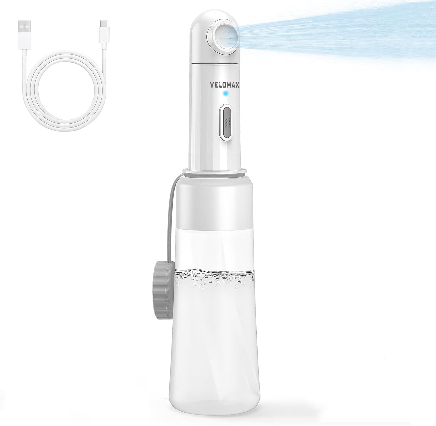 VELOMAX Portable Travel Bidet with 2 Pressure Options , IPX7 Waterproof Electric Rechargeable Mini Handheld Spray for Women & Men, Adjustable Speed, Hygienic Cleaning, Postpartum & Baby Care