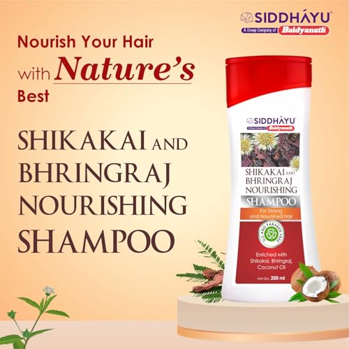 Image of Baidyanath Asli Ayurved Shikakai and Bhringraj Nourishing Shampoo I Hair Strong Shampoo I Coconut Oil I 200 ML
