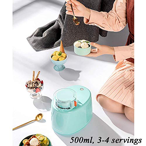 IW.HLMF Sorbet Frozen Machine, Softeismaschine ohne Kühlung, Home Ice Cream Maker Built In Freezer Green – Bild 7