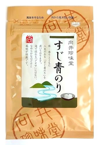 無添加 向井香辛料 青のり4g×30個★原材料:すじ青のり(国産)★食べ方・使用方法 ☆大根おろし、納豆、豆腐、ちりめんじゃこ、山芋にふりかけて…。 ☆ご飯、焼きめし、焼そば、お好み焼きにふりかけて…。 ☆おはぎ、おだんご、お餅にまぶす。 ※開封後は、きっ