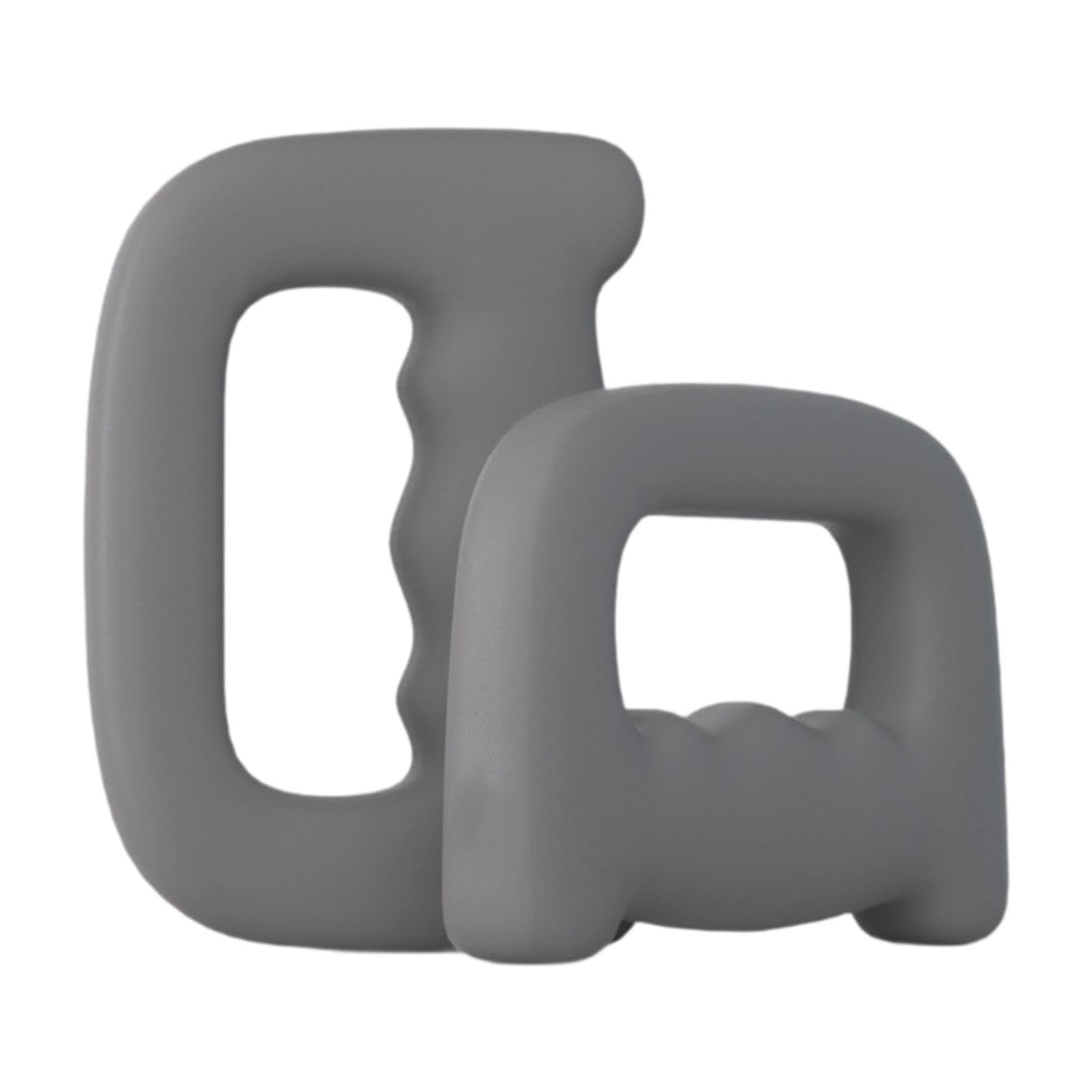 2 Pezzi Manubri Fitness Portatili Design Sagomata Realizzati in Ghisa Nonslip Ideali per Allenamento Braccia Schiena Spalle Curl Utilizzabili I, Grigio 1.5 Kg
