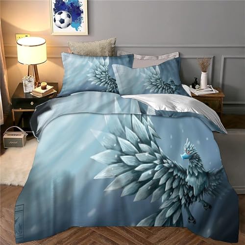 Housse de couette plume 135x200 lit couvre-lit microfibre 1p