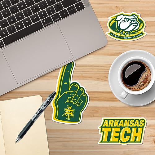 Image of Arkansas Tech University 8ct Vinyl Large Deluxe Stickers Variety Pack - Laptop, Water Bottle, Scrapbooking, Tablet, Skateboard, Indoor /Outdoor - Set of 8