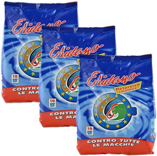 ERIDANO - DETERSIVO IN POLVERE - PER BUCATO A MANO E IN LAVATRICE - per capi bianchi e colorati - CONFEZIONE DA 3 x 750gr