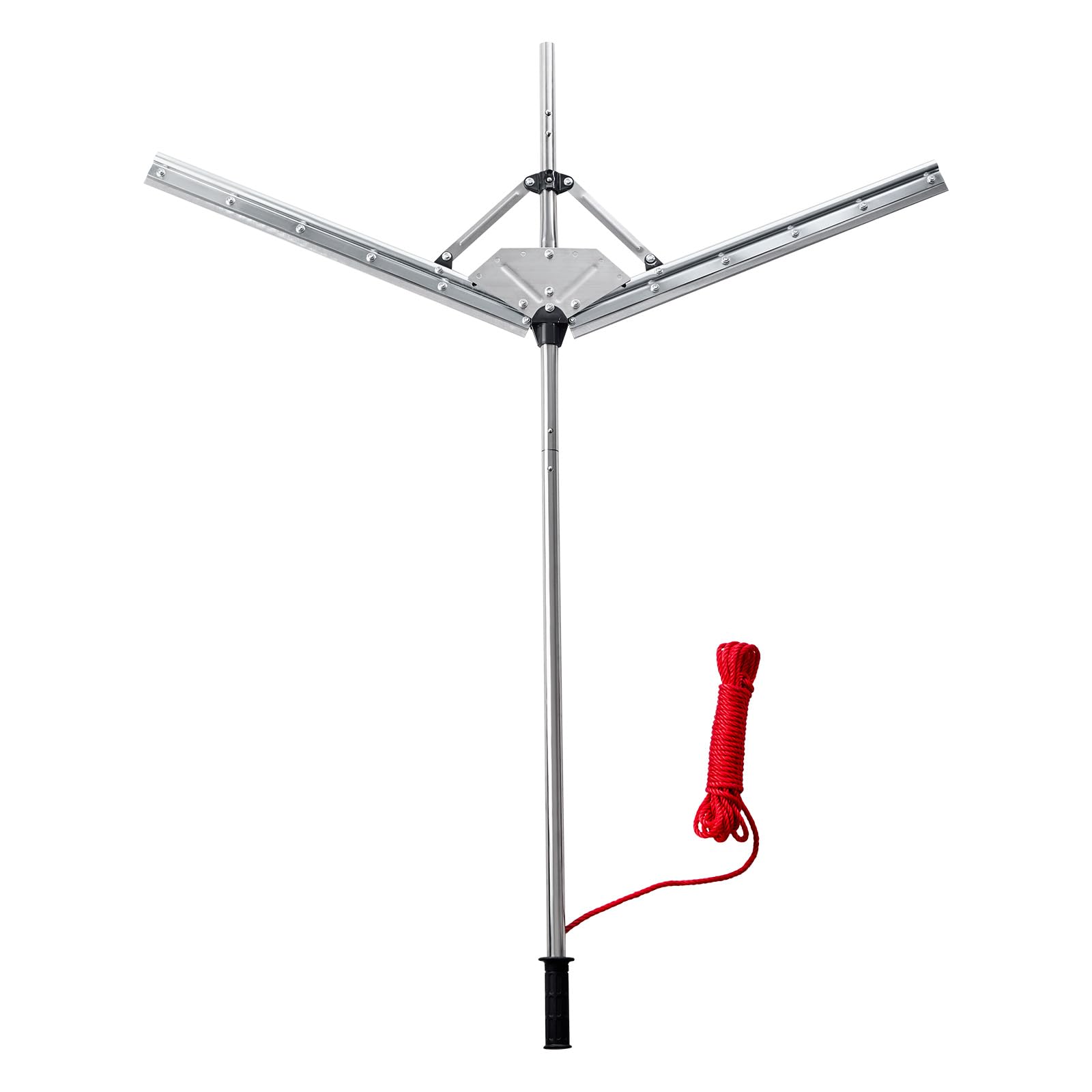 VEVOR Teichrechen, Wasser Unkrautrechen mit 1219 mm max. Schnittbreite, Stahlklingen, See-Unkrautschneider mit 9 m Nylonseil, Seerechen zum Entfernen von Rohrkolben, Schilf, Seerosenblätter