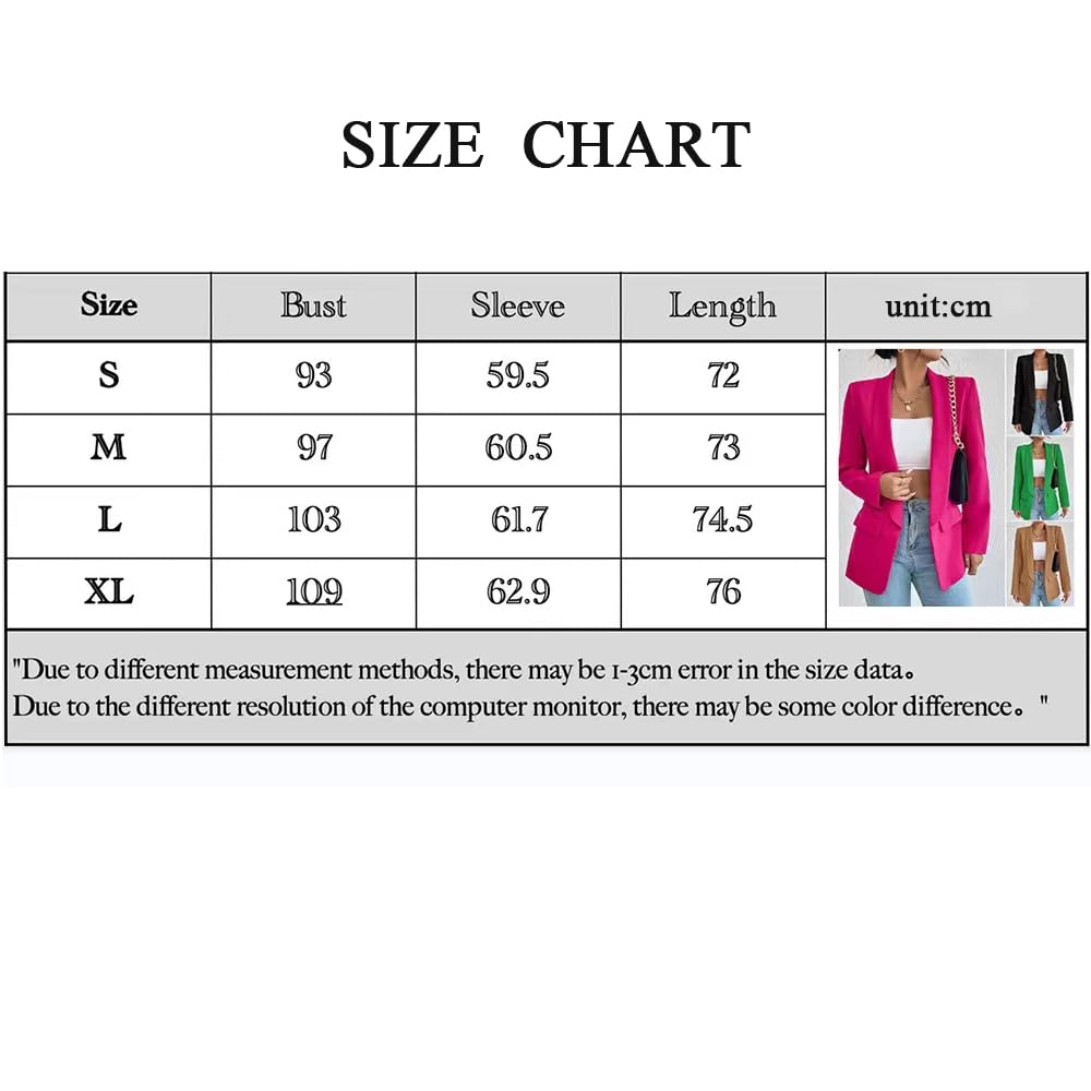 Donna Blazer Slim Fit Maniche Lunghe Tuta con Risvolto Giacca da Ufficio Business con Tasche e Vari Colori Stile Casual Classico