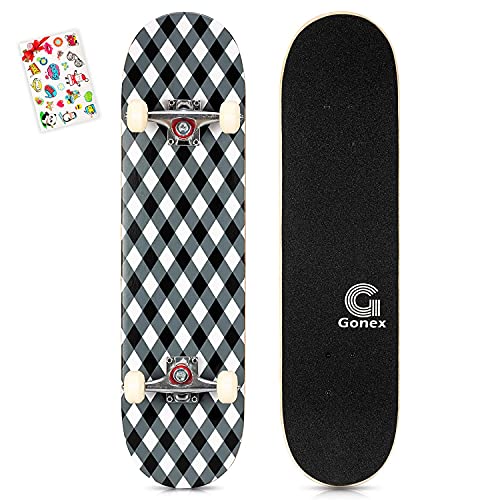 Gonex 31 "x 8" Compleet Skateboard voor tieners Volwassenen Beginners, 9 Layer Maple Deck Dubbele Kick Deck Concave Standaard Skateboards voor jongens en meisjes - Afbeelding 5