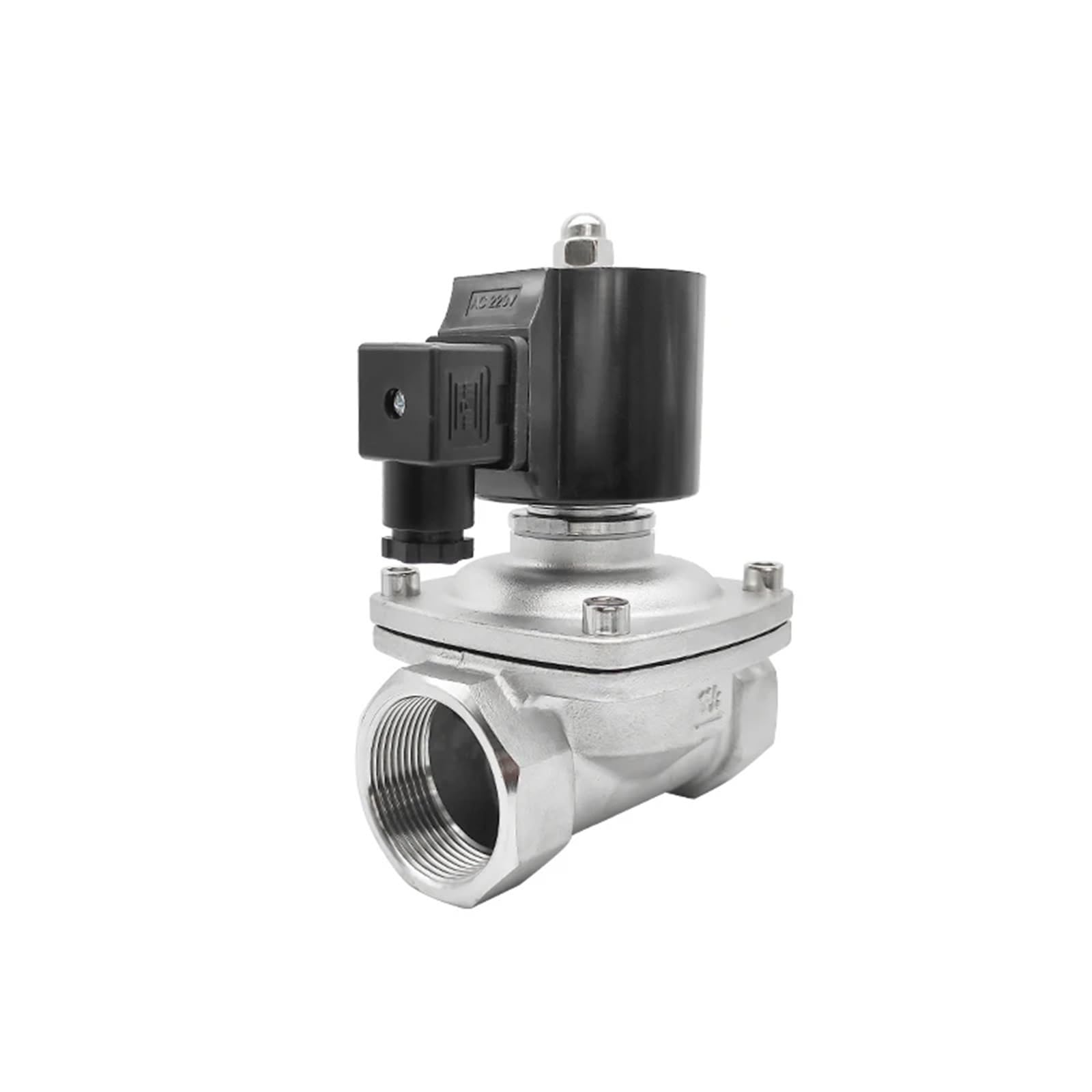 Válvula solenoide normalmente cerrada NPT 1-1/2 pulgada 110VAC paso de agua y fluidos industriales