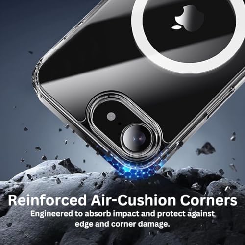 Image of Back Case Cover for Apple iPhone 16e | Mag-Safe Compatible | Camera Protection | Transparent Mobile Phone Case Cover for Apple i Phone 16e / i Phone 16 e | PC & TPU Transparent Back Cover
