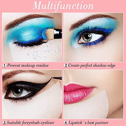 600 Pieces Eyeshadow Pad Shield Eyeshadow Patches White Eyeshadow Stencils Under Eye Pads Prevent Makeup Residue For Eyelash Extensions Lip Makeup, Half-Moon Shape #TOP1