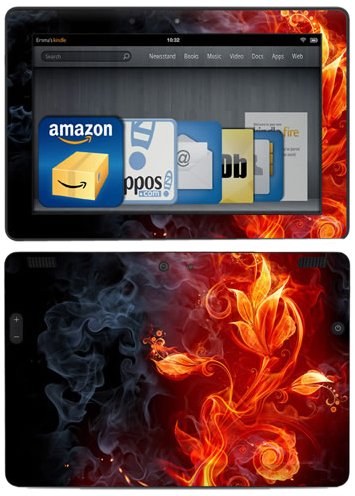 Fire HDX 8.9 Decal/Skin Kit, Flower of Fire (will fit 3rd and 4th generation)