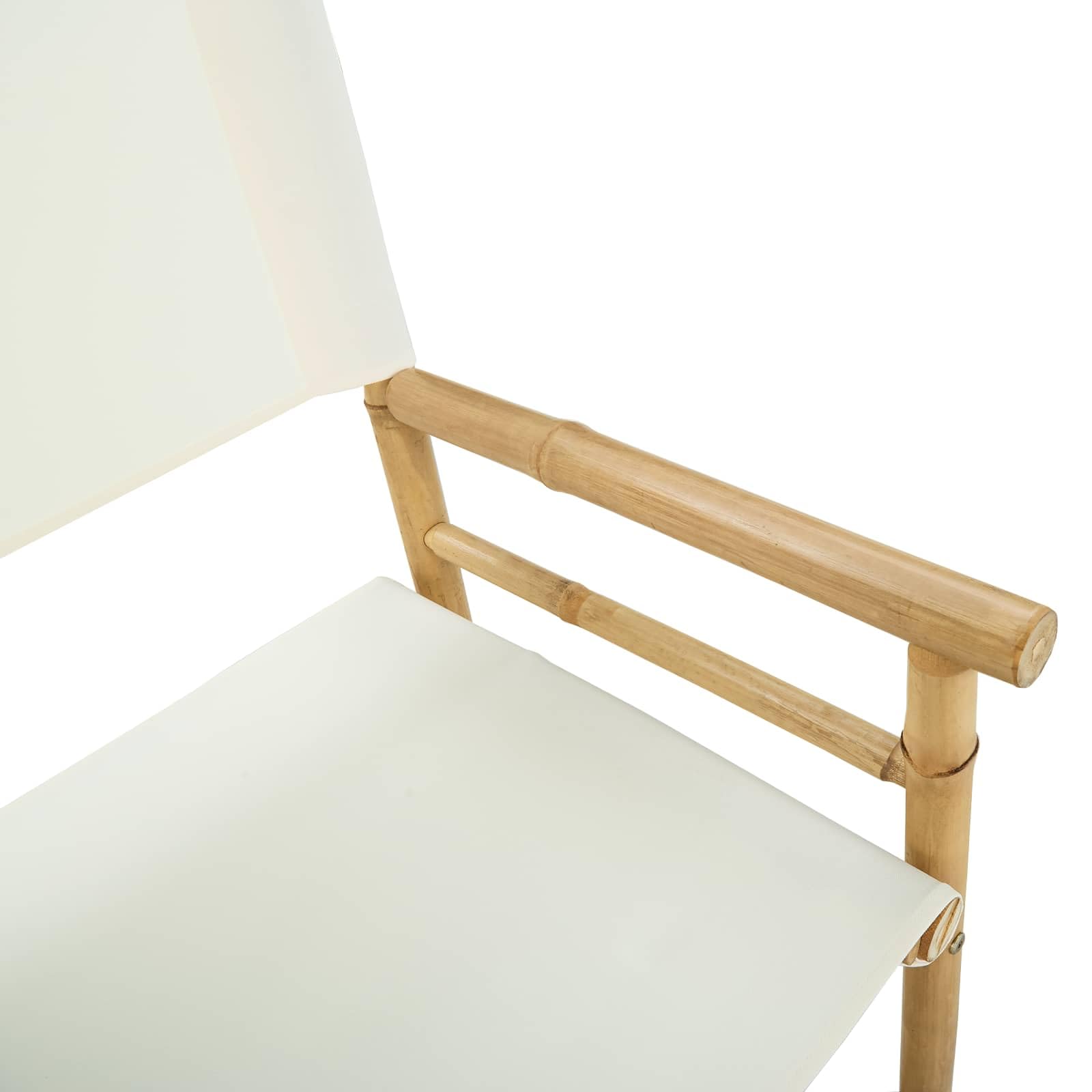 vidaXL Sedia Direttore Pieghevole 2 pcs Naturale Bambù, Sgabello Utility Moderno Pieghevole, per Interno ed Esterno, in Bamboo, Comodo e Versatile