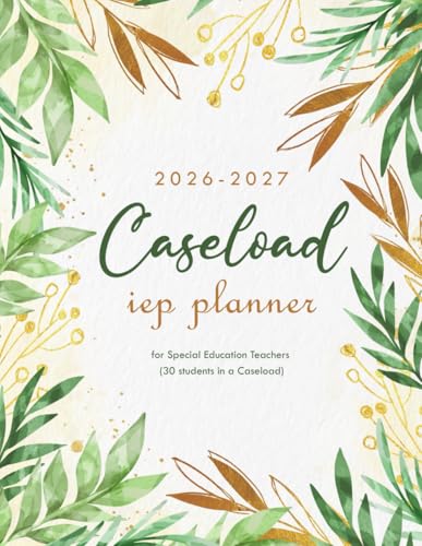 IEP Caseload Planner 2026-2027: A simple Organizer for Special Education Teachers | Academic Year July to June