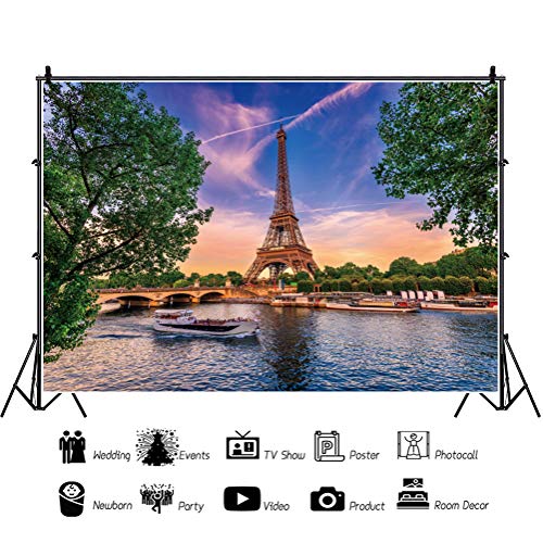 Fondo Fotográfico Torre Eiffel 2.2x1.5m Vinilo miniatura 2