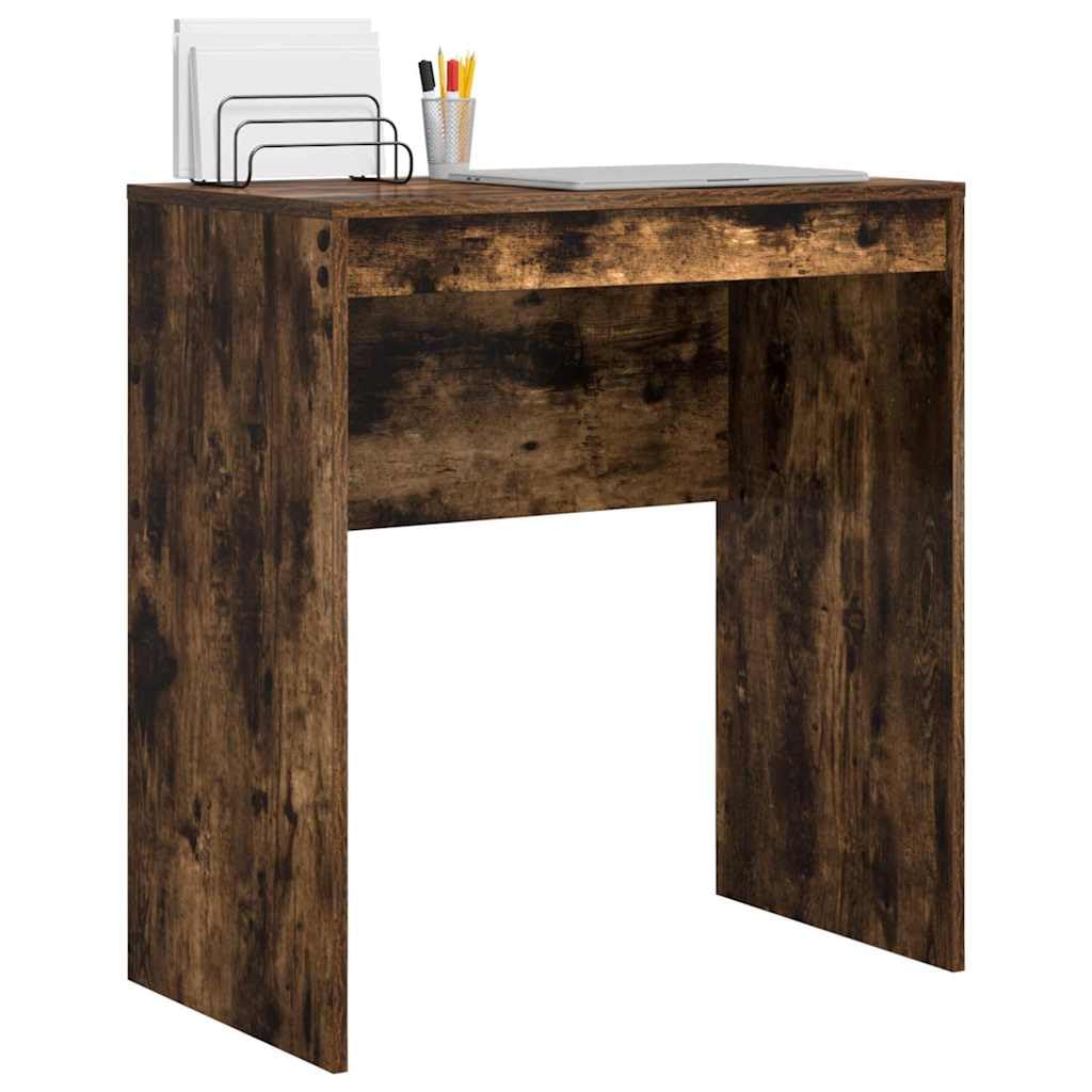 vidaXL Desk Smoked Oak 70 x 40 x 76 cm, Compact Desk, Modern Style, Ergonomic Workspace, Functional Writing Table, Durable Indoor Furniture for Small Rooms — image 1