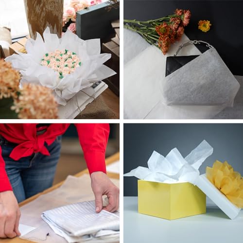 Zgorendz WP6013 130 Sheets 20 Inchx14 Inch White Wrapping Tissue Paper Bulk thumb #1