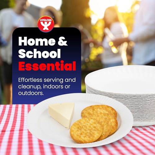 Hygloss Paper Plates 6-Inch, 100 Count, White, Uncoated, Microwave Safe - image 7