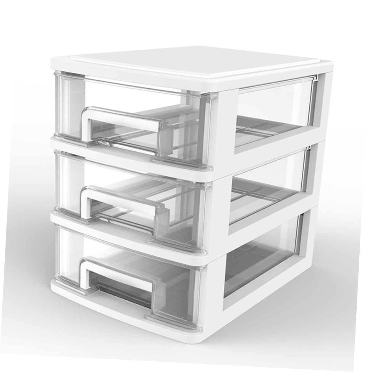 Cassetto Contenitore in Plastica Pp a 3 Strati Design Multifunzionale, Semplice e Raffinato, per Soggiorno e Studio, Organizer da Scrivania Pratico e Funzionale