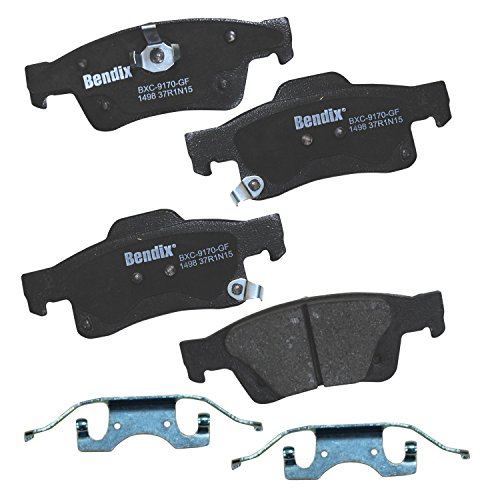 Image of Bendix Priority1 CFC1498 Ceramic Rear Brake Pads for Dodge Durango 2022-2011, Jeep Grand Cherokee 2022-2011, Grand Cherokee WK 2022