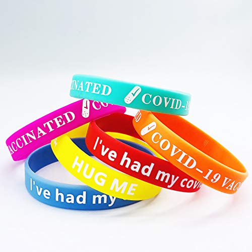 image for NC 18packs Covid Wristbands ,Vaccination Silicone Bracelets for COVID-