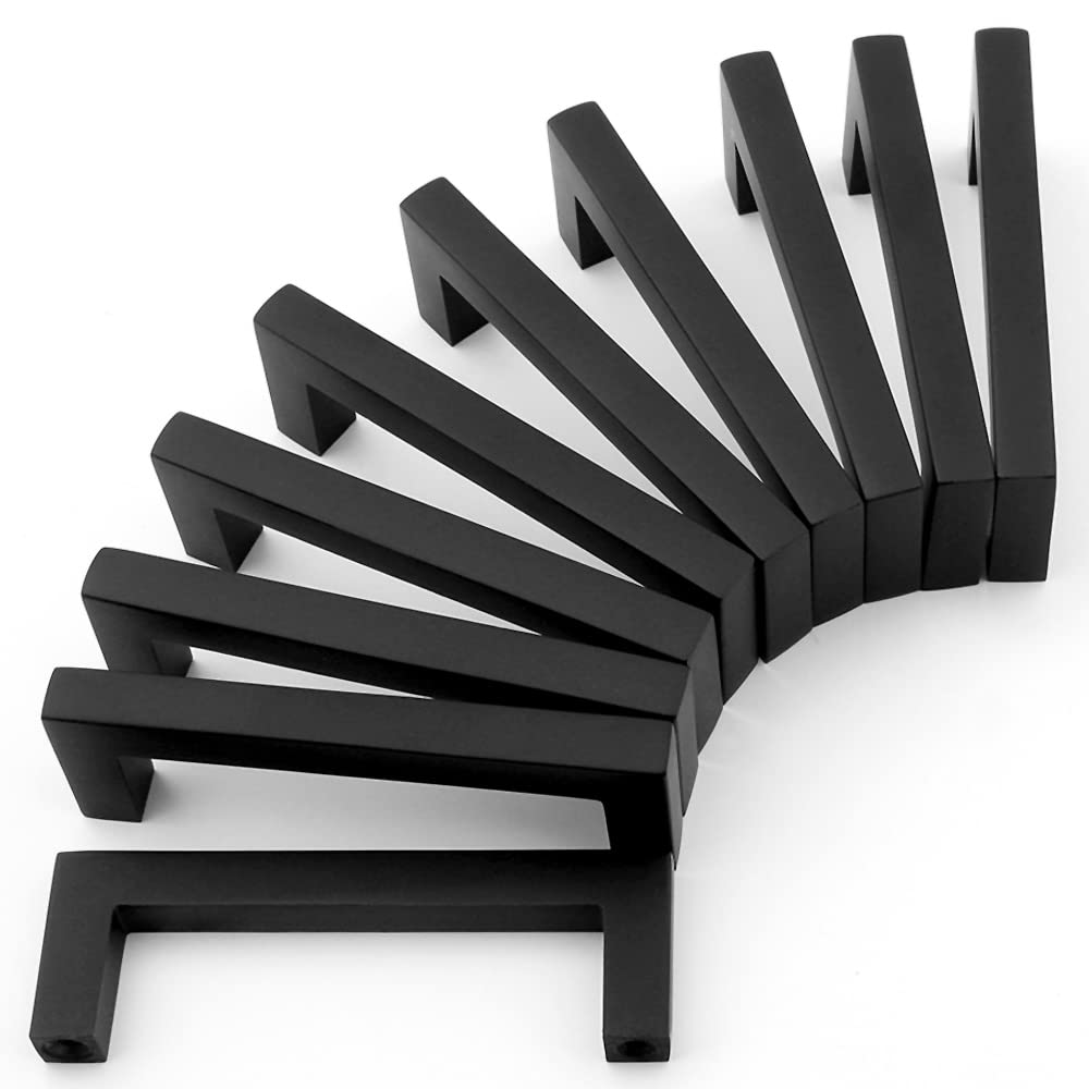 KOOFIZO 10 Pack 3 in Matte Black Cabinet Pulls, Black Drawer Handles 1816
