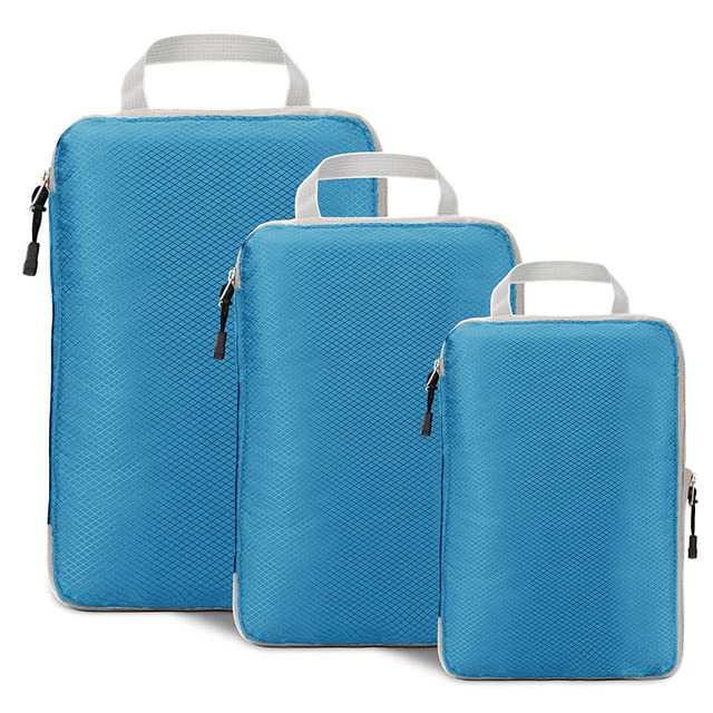 UTELKA Set Organizer Valigia 6/8/9 Cubi di Imballaggio da Viaggio Set di Pezzi, Cubi Multifunzione Organizzatore Bagaglio da Viaggio Impermeabile Borsa di Compressione