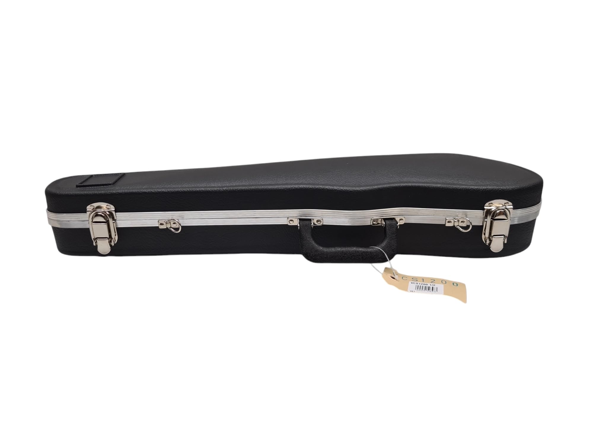 Geigenkoffer Hartschale Violine 1/2 Schwarz ABS Schutzkoffer VCS1200 Violinenkoffer 1/2 Größe – Hardshell Case Violine Halbgröße – Geformter ABS Koffer mit Polsterung, Tragegriff & sicherem Verschluss