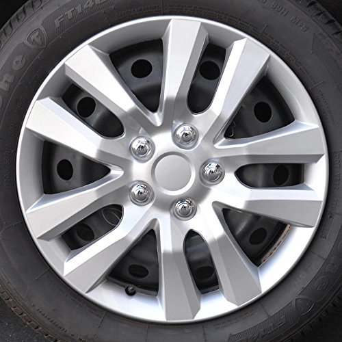 Bdk Wheel Guards – (4 Pack) Hubcaps For Car Accessories Wheel Covers Snap Clip-On Auto Tire Rim Replacement For 16 Inch Wheels 16” Hub Caps (Altima Style 2) #TOP3