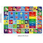 Baby Play Mat Kids Rug for Playroom, Floor Mat for Toddlers, Playtime Collection ABC, Numbers, Animals Educational Area Rugs for Kids Room Classroom ( 78.7X 59 Inch) - Image 2