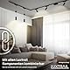 BRILONER - Schienensystem Luxtrail Komplettset, 4x LED Tracklight, Schwenkbar, Lampen, Lichtschienensystem Decke, Strahler Schiene, Deckenlampe, Deckenleuchte, Spotlight, 2m, Schwarz