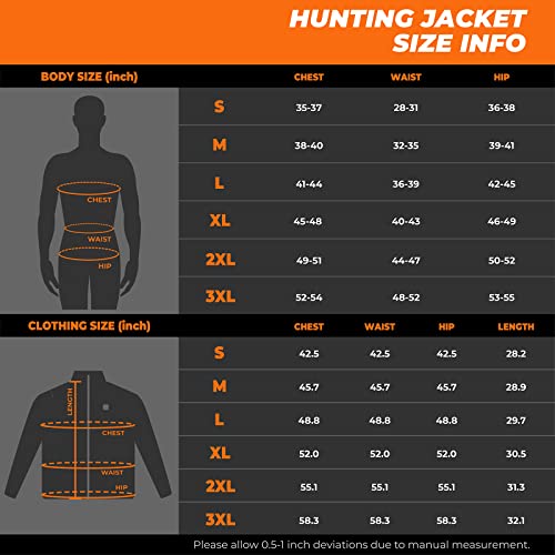 Image of ORORO Men's Waterproof Heated Hunting Jacket with Battery, Camo Hunting Heated Jacket with Detachable Hood