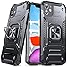 DASFOND Coque Compatible avec iPhone 11 6.1'', Housse de Protection Antichoc de Qualité Militaire, Etui avec Anneau Métallique Rotatif à 360 Degrés[Support Magnétique], Noir