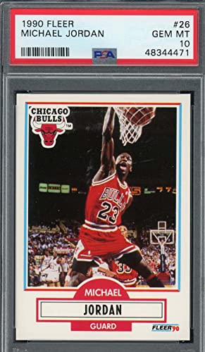 Michael Jordan 1990 Fleer Basketball Card #26 Graded PSA 10