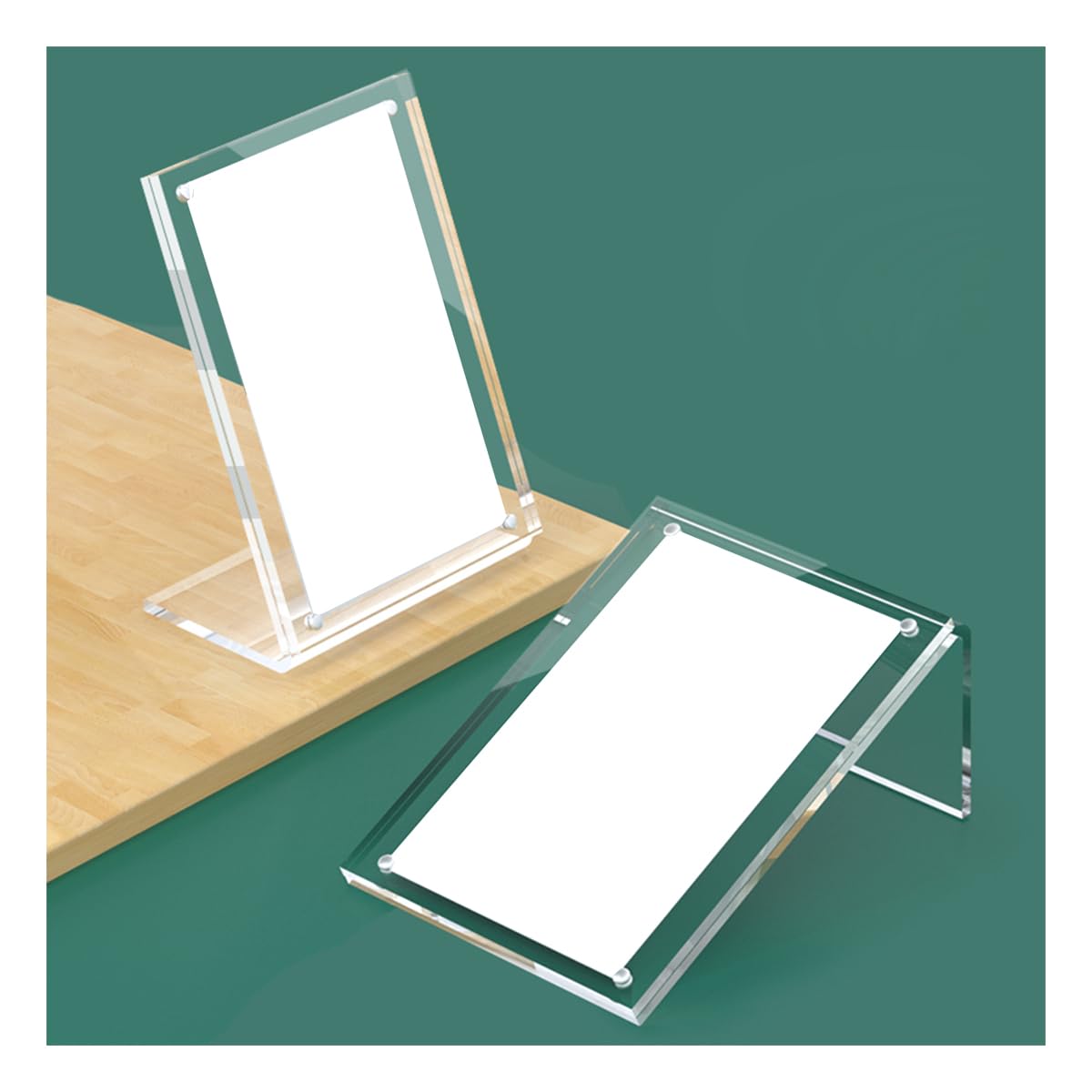 WOFDALY Acrylic Price Tag Holder Clear Display Stand 10Pcs for Shop Labels, 7Cm X 10.5Cm,b