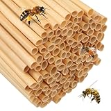 500 Pièces Tubes en Bambou, 14.5cm,Tubes de Nidification en Carton, Manchons de Nidification,...