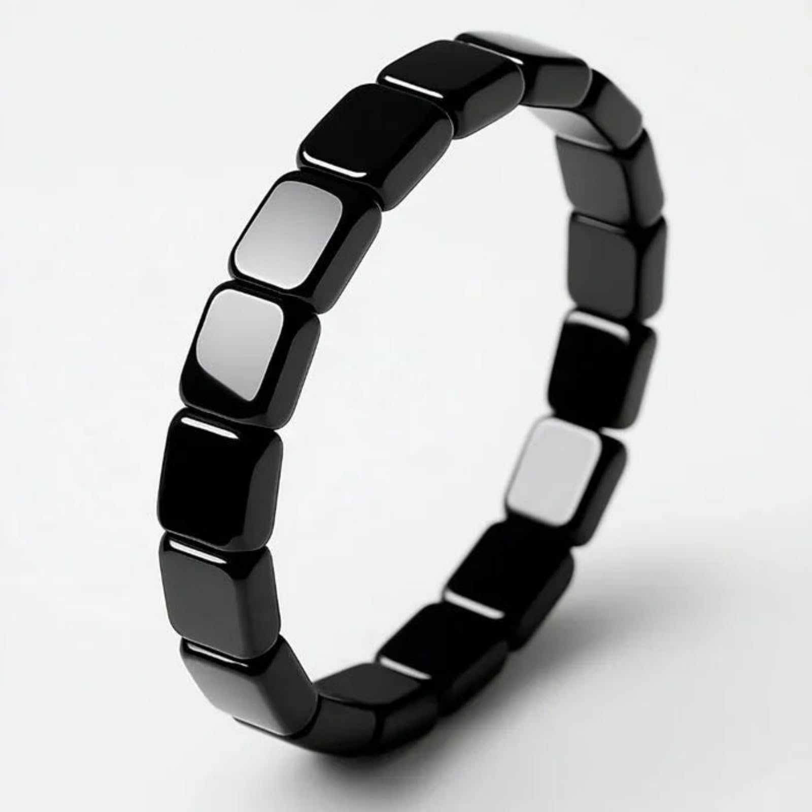 Hämatit-Armband，Magnetarmband, für Männer und Frauen geeignet, unterstützt den Energieausgleich, die Meditation, das Training und den Alltag
