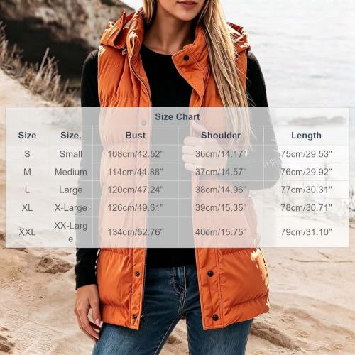 Oversized Puffer Vest Women Quilted Lightweight Sleeveless Hoodie - image 4