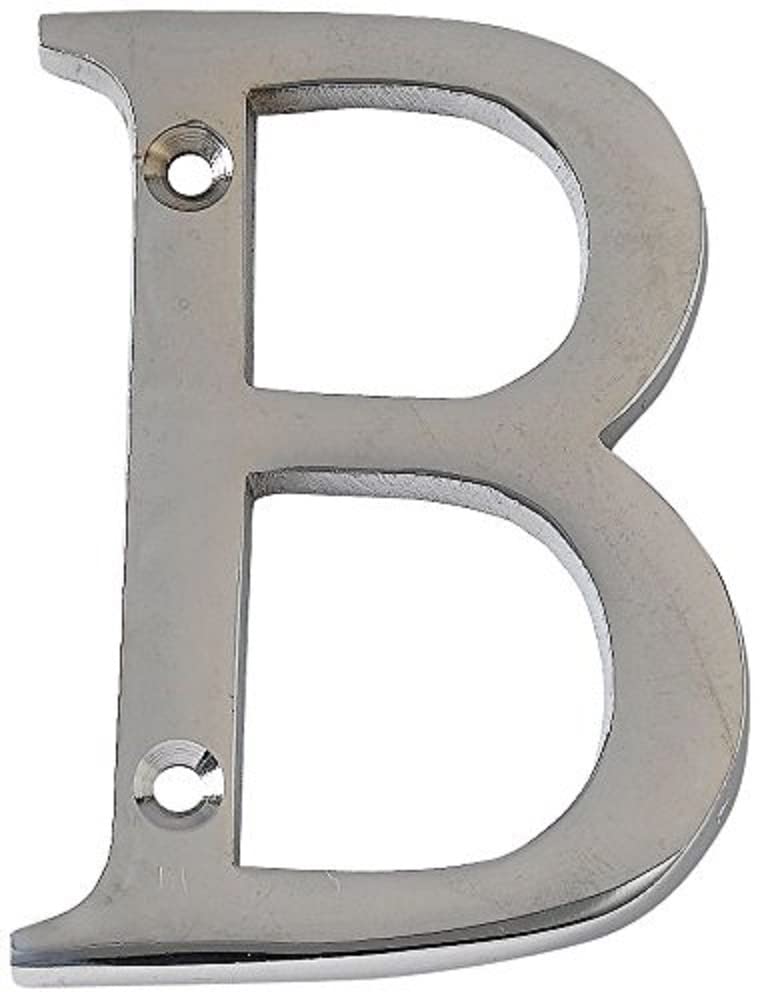 Merriway BH03010 Letter B, 50mm (2 inch) - Polished Chrome