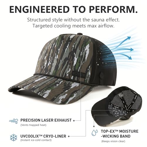 Image of TOP-EX Performance Baseball Hat for Men Water Resistant Golf Cap Running Cooling Snapback Laser Perforated