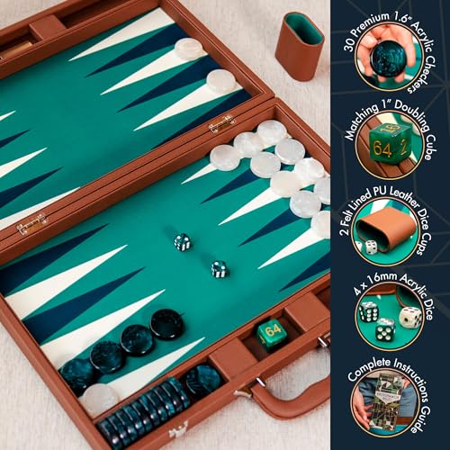 Set de Backgammon 19 Pulgadas Premium para Adultos miniatura 2