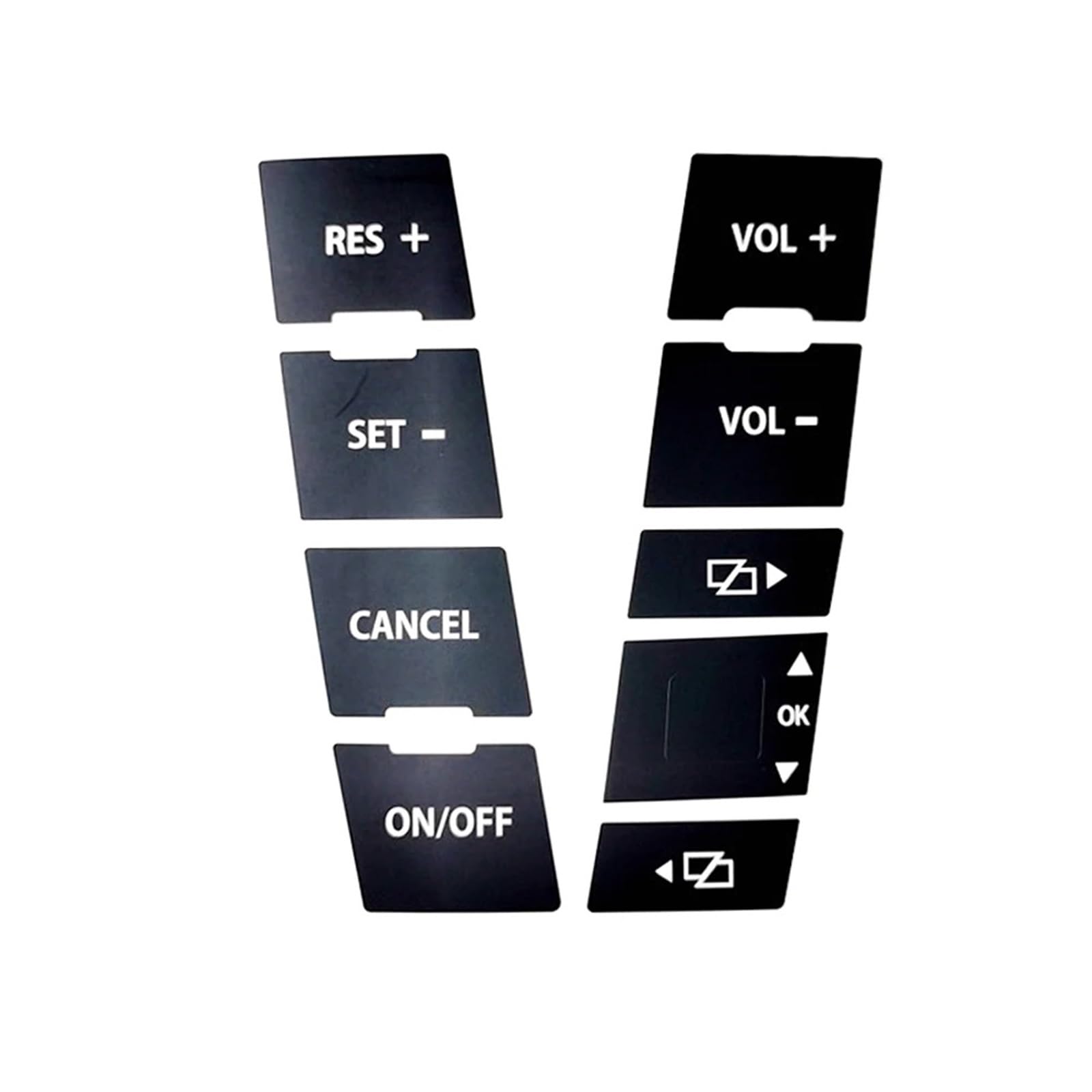Wsbojxth One Color Repair Patch Compatible With Vw For Touareg 2004 2005 2006 2007 2008 2009 Car Center Console Steering Wheel Button Repair Sticker Decal