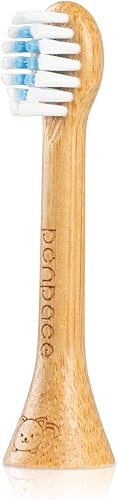 ponpace Cabezales de repuesto para cepillos de dientes eléctricos de bambú para niños a partir de 3 años, con cerdas a base de plantas, compatibles