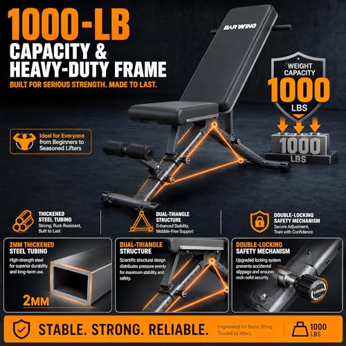 Is It Safe to Lift Weights at 65? Here's What the Research Actually Says 13 BARWING Adjustable Weight Bench Workout Bench, 1000 LB Heavy Duty Incline Decline Bench for Home Gym, Easy Assembly Foldable Training Lifting Bench, Ultra Short Gap New Version