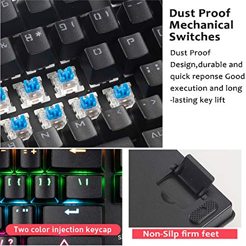 Teclado Gamer K917 Retro USB RGB Clásico Negro miniatura 7