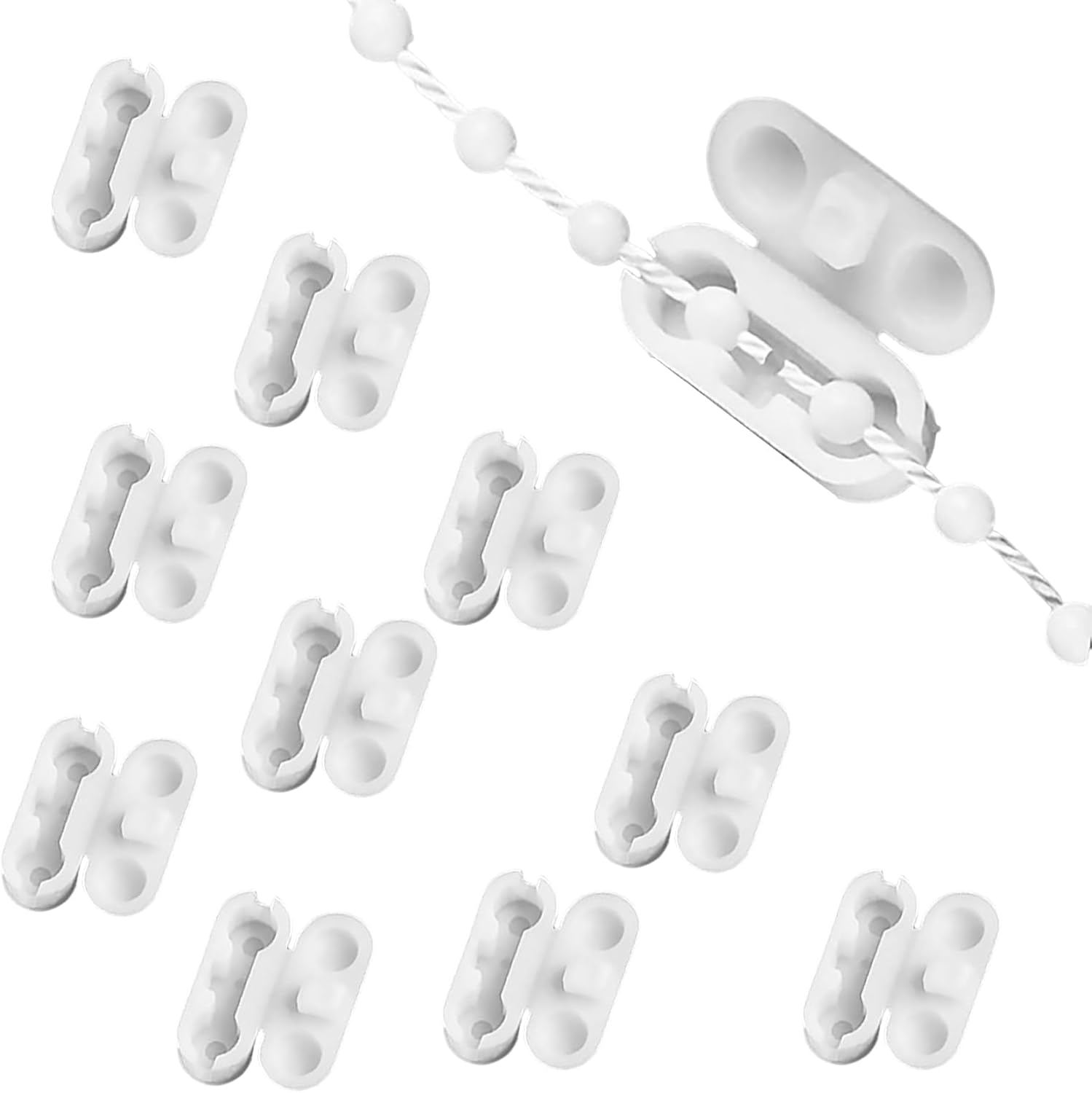 10PCS Roller Blind Chain Connectors Cord Clips, Replacement Plastic