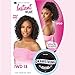 Sensationnel Instant Weave Half Wig - 14 Synthetic Blendwig Adjustable Drawstring for Seamless Hair Blending (2 DARKBROWN)