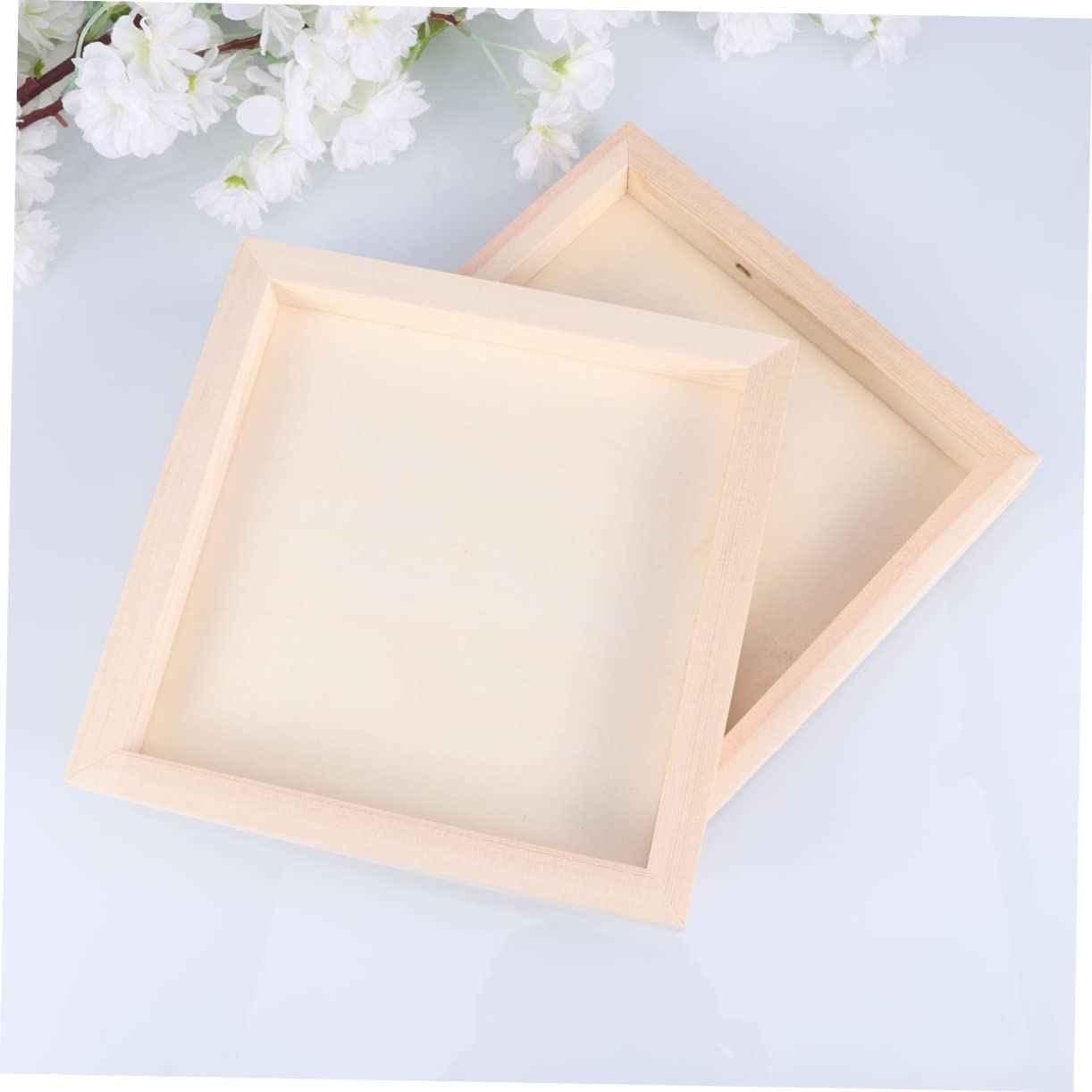 HEMOTON Cornice per Clay Frame in Legno 5 Pezzi 30x30 Cm Beige | Bambini, Attività Creative e Didattiche, Formato Quadro Quadrato, per Lavoretti Ragazzo Ragazza