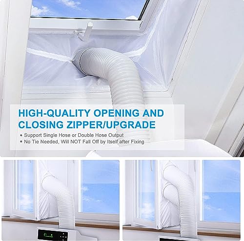 Fensterabdichtung für Mobile Klimageräte, Weiß Wasserdicht Klimaanlage Fensterabdichtung Verwendet für Mobile Klimageräte (500cm)-5
