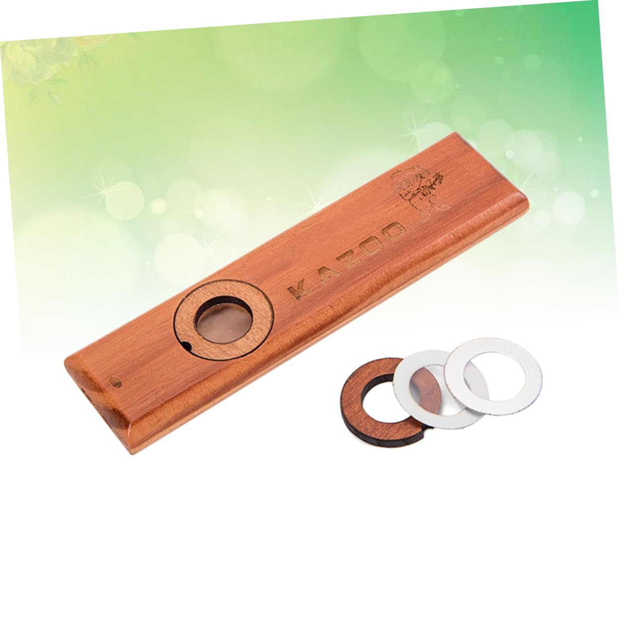 TOYANDONA 3pezzi Kazoo Legno Classico Per Adulti Strumento Musicale Educativo Facile Da Suonare Include Membrane Sostituibili Ottimo Per Chitarra e Ukulele Colore Marrone