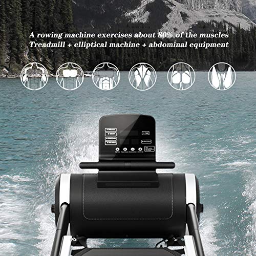 Image of Rowing Machine, Home Foldable Silent Magnetic Control, Exercise Fat Loss and Muscle Training Water Rowing Machine